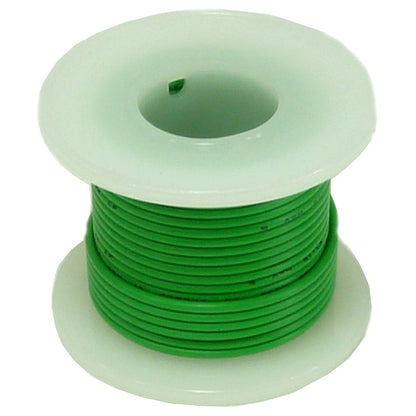 25 Feet Green 22 Gauge Stranded Hook-Up Wire, Tinned Copper, PVC Insulation