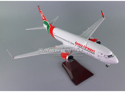 47CM 1:80 Kenya Airlines BOEING 737 Passenger Airplane Landing gear Resin Model