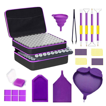 120 Bottles Diamond Painting Box Tool Container Storage Box Holder Hand Bag