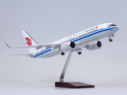 1:85 47CM AIR CHINA BOEING 737 MAX Passenger Airplane Landing gear Resin Model