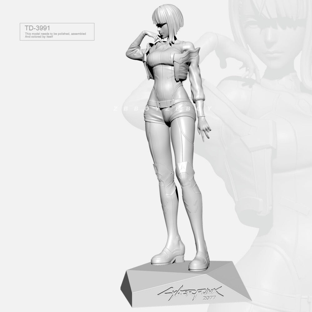1:24 75mm resin figure model Fantasy Girl Lucy Unassembled Unpainted