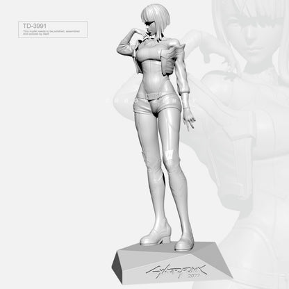 1:24 75mm resin figure model Fantasy Girl Lucy Unassembled Unpainted