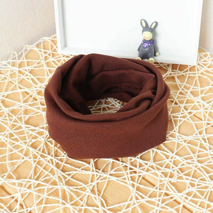 Hats Scarf Solid Knitted Cotton Baby Children Warm Earmuffs Colorful Crown Caps