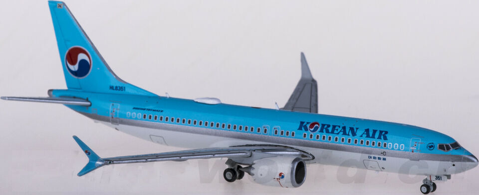 1:400 JC Wings KOREAN AIR BOEING 737 MAX 8 Passenger Airplane Diecast Model