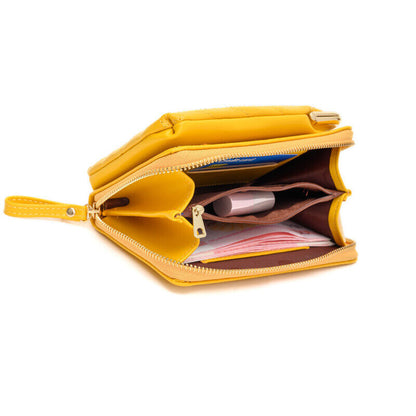 Female Cell Phone Money Bags Ladies Purse Soft Leather Flap Mini Crossbody Bags