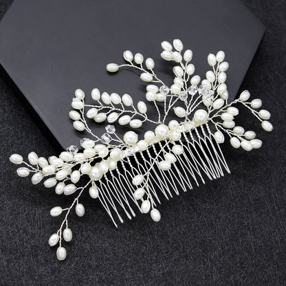 Women Hair Combs Korean Fashion Pearl Handmade Hairpins Clip DIY Styling Jewelry