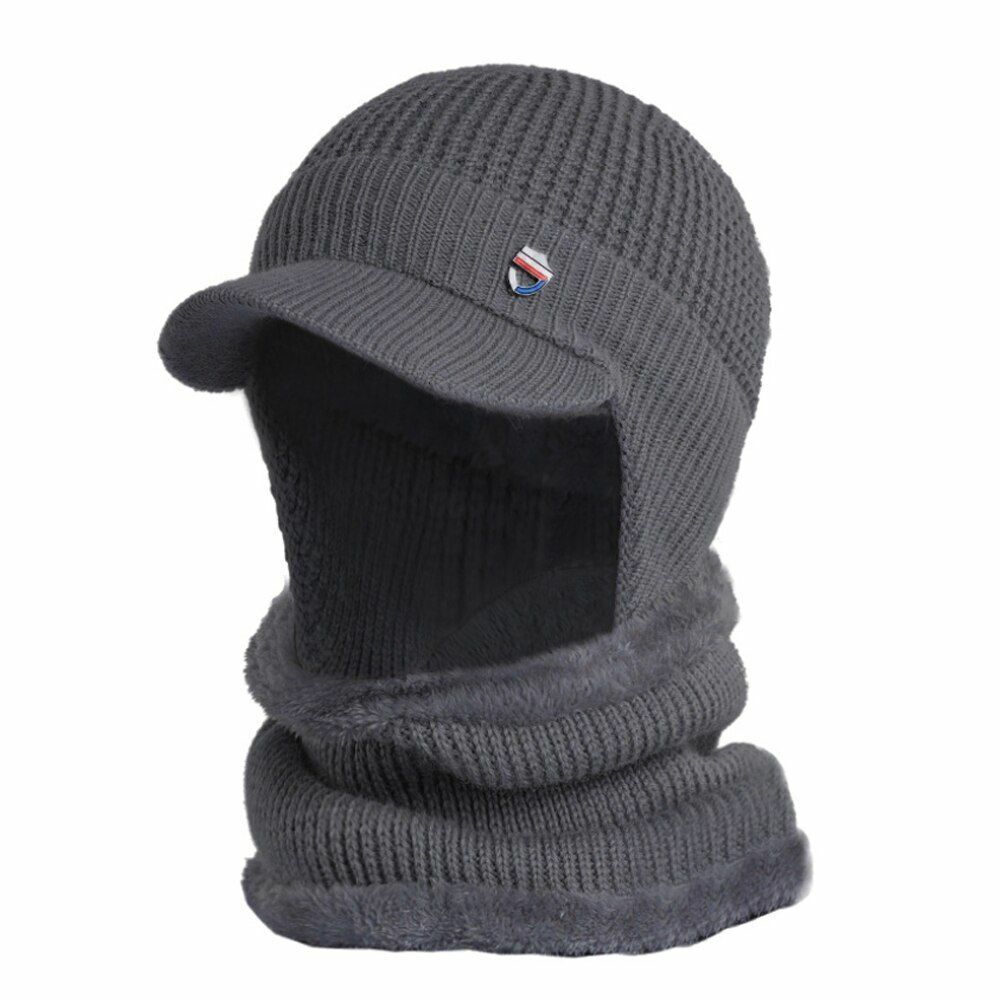 Winter Hat Bandana Scarf Outdoor Ear Protection Warm Thick Bicycle Knitted Cap