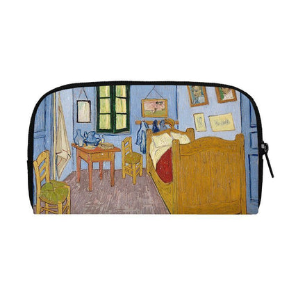 Oil Painting Sunflower Starry Night Wallet Women Purse Credit Card Phone Holders