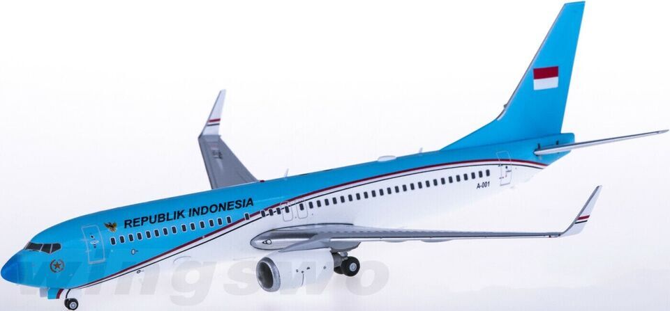1:200 JC Wings REPUBLIC INDONESIA BOEING 737-800 Passenger Plane Diecast Model