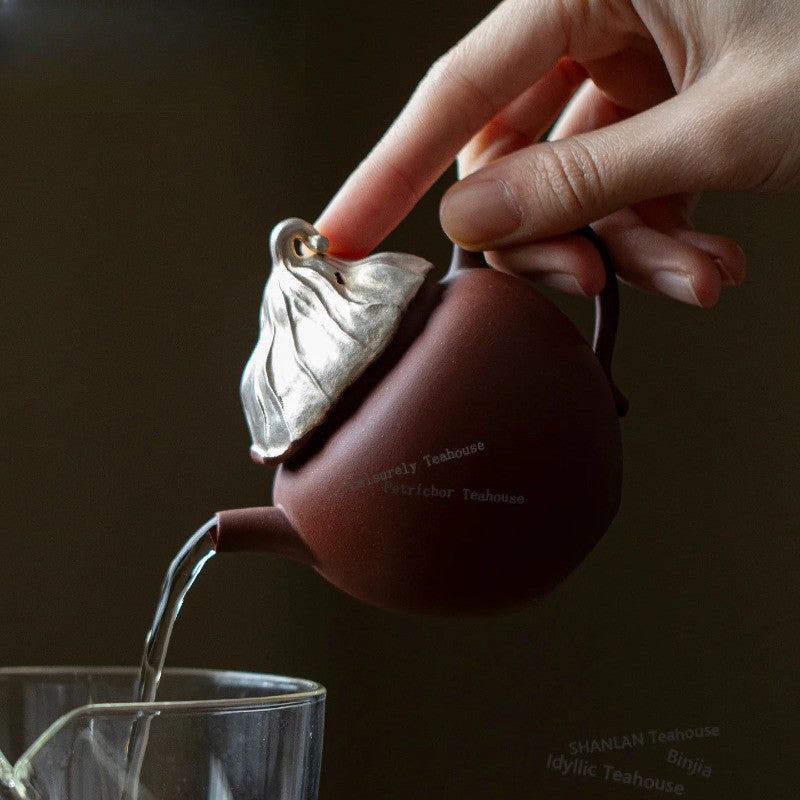 150ml Purple Clay Handmade Teapot Tea Maker Kettle with Ball Hole Kungfu Teaware