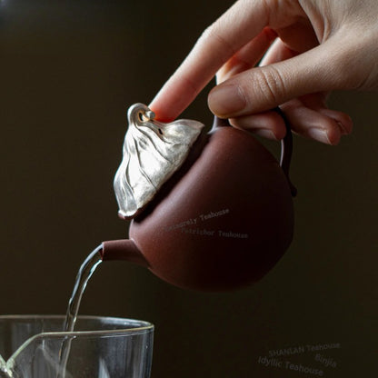 150ml Purple Clay Handmade Teapot Tea Maker Kettle with Ball Hole Kungfu Teaware