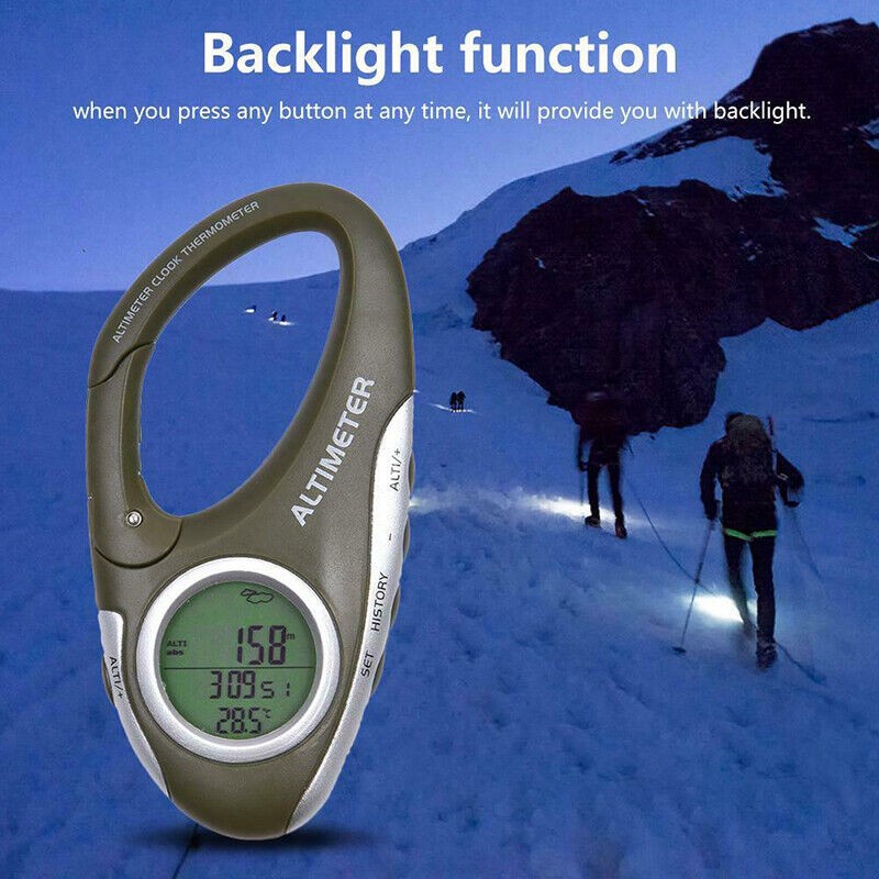 8 In 1 Digital Altimeter Barometer with Weather Forecast Thermometer Backlight