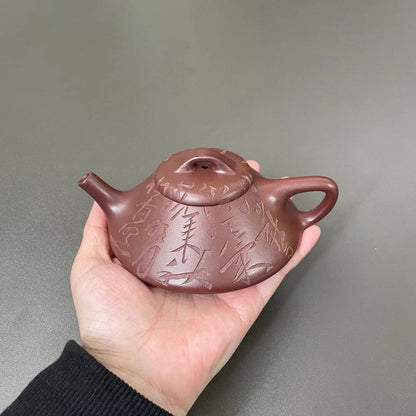 150cc Pot Yixing Zisha Purple Clay Original Zini Handmade Teapot By Fang Qinjun