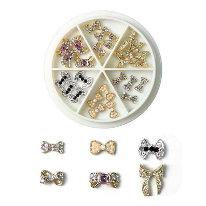 Nail Charms 30Pcs Boxed Luxury Shiny Planet Alloy 3D Art Rhinestones Bling Decor