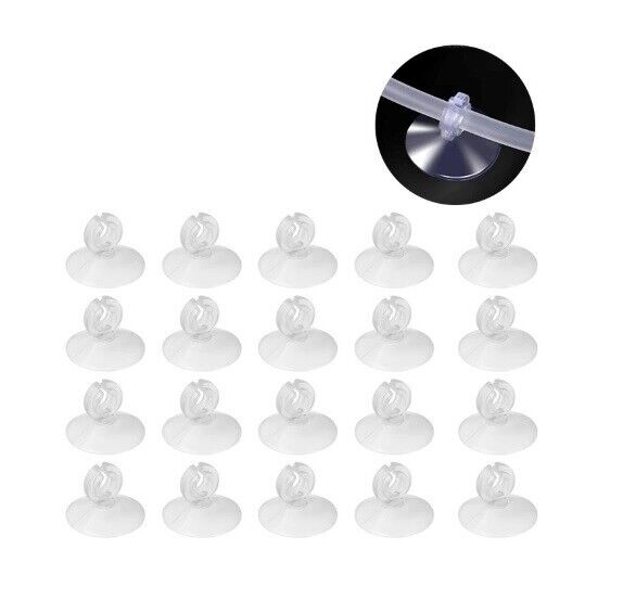 Aquarium Accessories 20Pcs Air Hose Suction Cup Fish Tank Fixed Pump Clamp 4x6cm