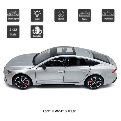 1/32 Scale Audi RS7 Model Car Metal Diecast Toy Cars Boys Toys for Kids Gifts