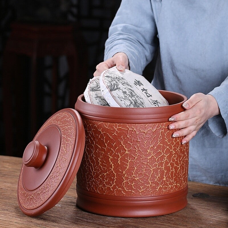 Purple Clay Tea Can Large Nine-cake Storage Tea Can Sealed Puer Storage Tank Box