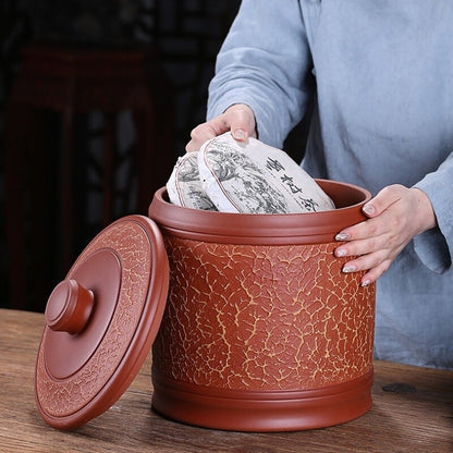 Purple Clay Tea Can Large Nine-cake Storage Tea Can Sealed Puer Storage Tank Box