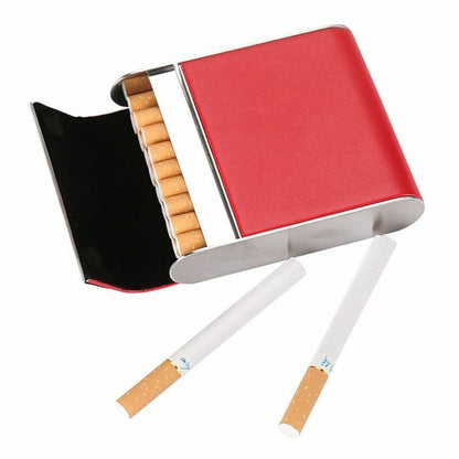 Leather Cigarette Case 20pcs Container Bank Card Box Tobacco Holder Mini Storage