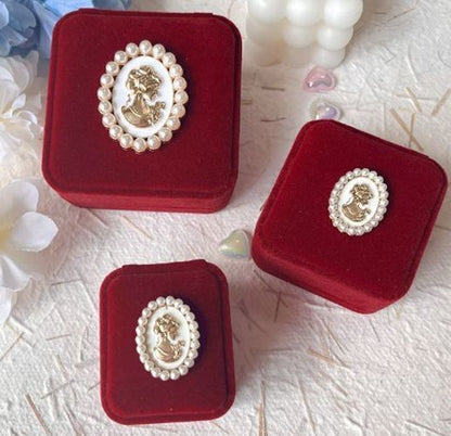 Jewelry Box Vintage Velvet Ring Pendant Bracelet Necklace Display Organizer Gift