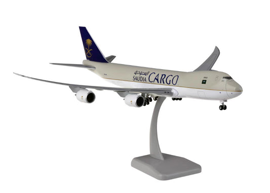 1:200 39CM Hogan SAUDI CARGO BOEING 747-8F Airplane ABS Plastic Aircraft Model