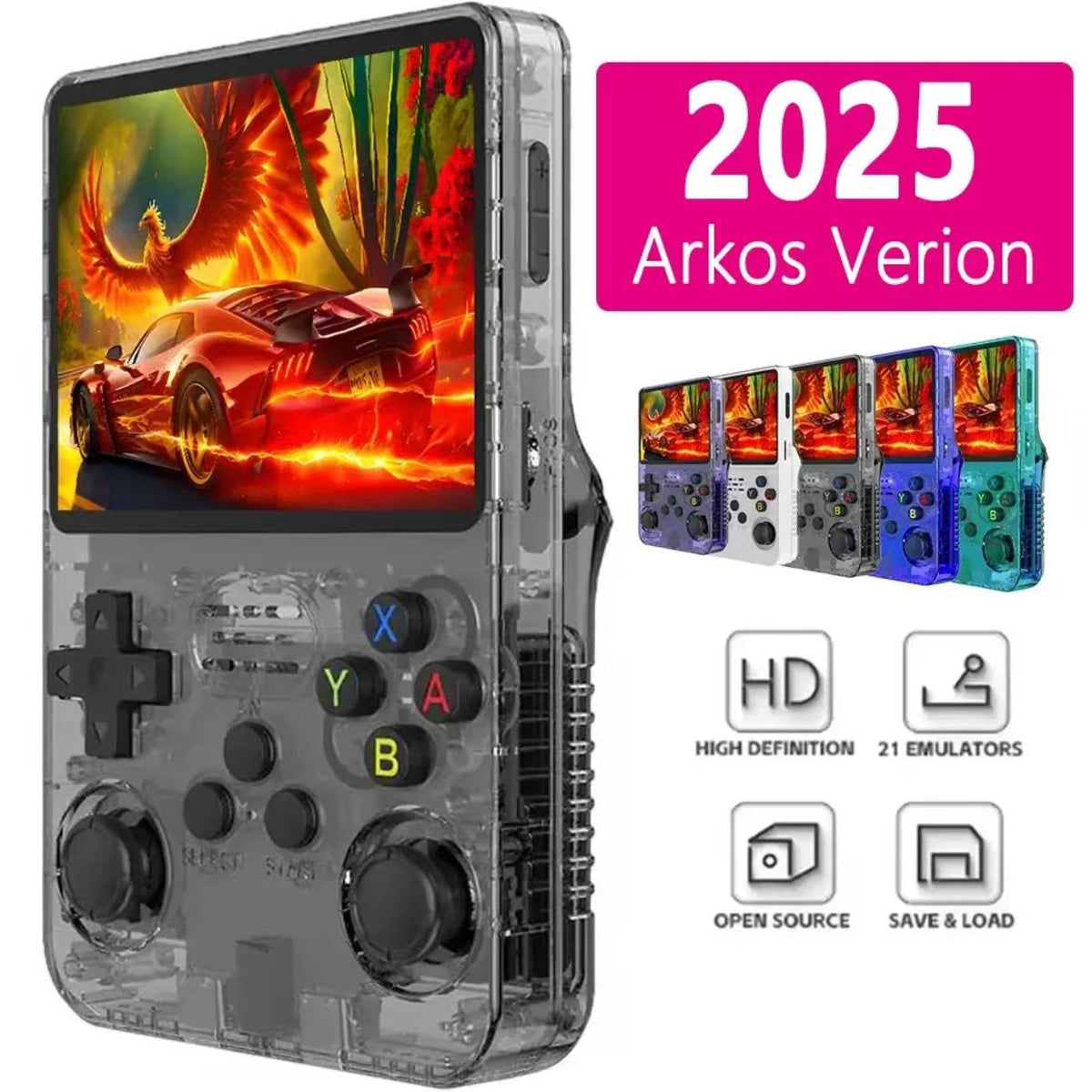 R36S 3.5'' IPS Screen Open Source Linux System Retro Handheld Video Game Console