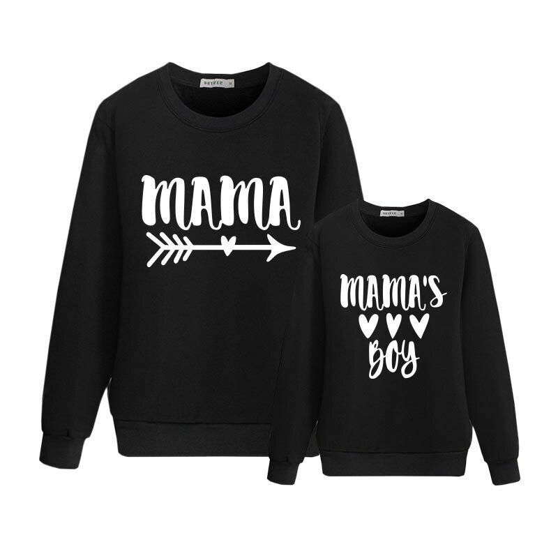 Matching Outfits Clothes Son T-Shirt Woman Kids Baby Winter Sweater Family Tops