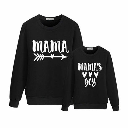 Matching Outfits Clothes Son T-Shirt Woman Kids Baby Winter Sweater Family Tops