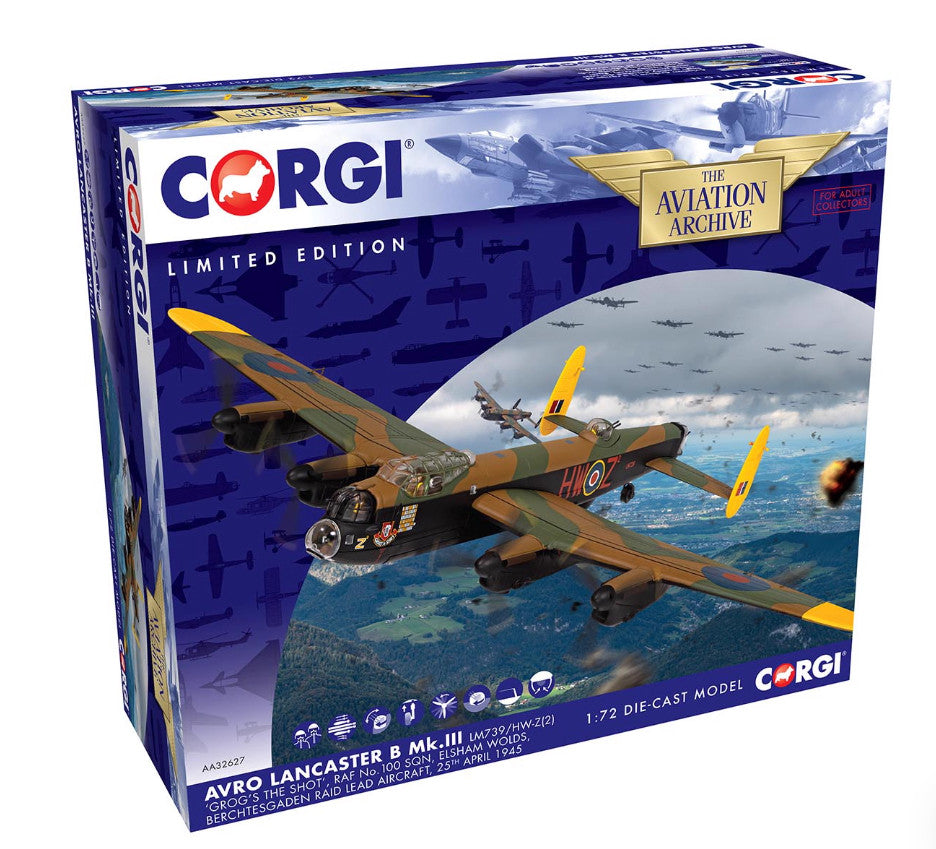1:72 Corgi Avro Lancaster B Mk.III RAF Sqn100 1945 Bomber Diecast Plane Model