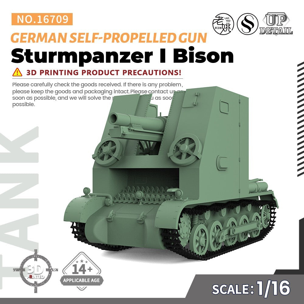 SSMODEL SS16709 V1.9 1/16 Model Kit German Sturmpanzer I Bison Self-PropelledGun