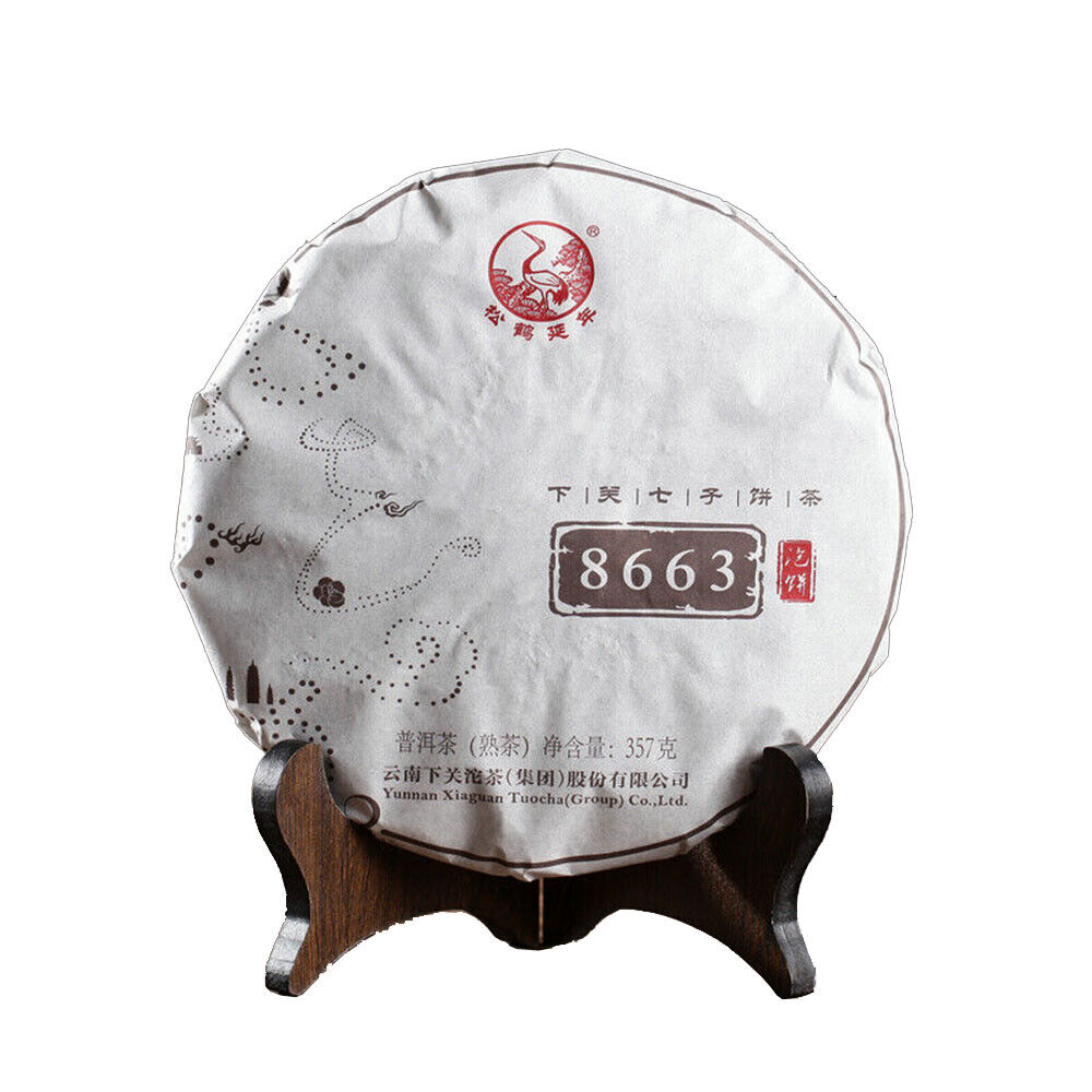 357g Ancient Tree Pu-erh Pu'er Tea Puer Ripe Cake 8663 Yunnan XiaGuan Tuocha