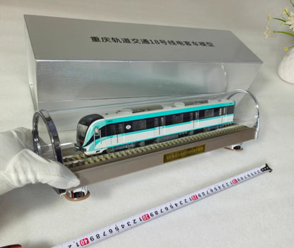 1:68 40CM Chongqin Rail Transit Line 18 Electric Passenger Trains Diecast Model