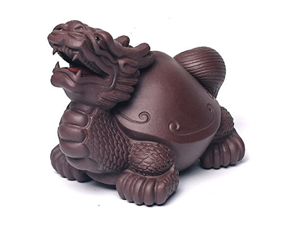 Boutique Tea Pet Zisha Purple Grit Tea Play Dragon Turtle Statue Mascot In China