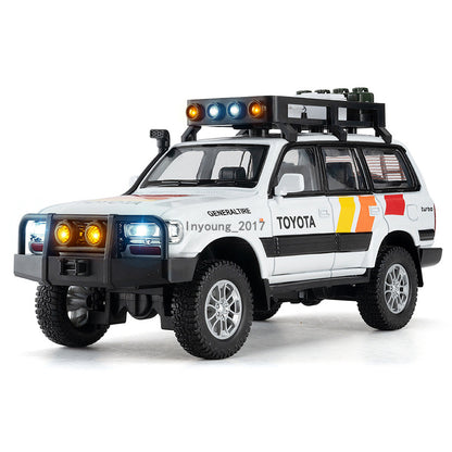 1/24 Land Cruiser LC80 Model Car Diecast Toy Cars Toys for Boys Kids Gifts White