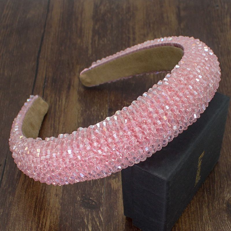 Women Headbands Baroque Fashion Rivet Sponge Luxury Hair Hoop Ladies Headdresses