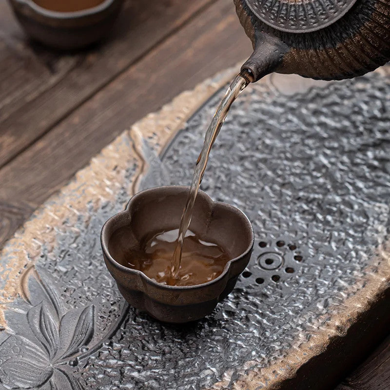 Coarse Pottery Glaze Tea Cup Ceramic Kung Fu TeaCup Single Cup Master Cup