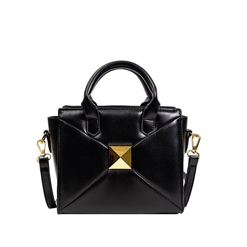 Rivet Shoulder Bag Fashion Handbag Luxury Crossbody Purse Square 19*16*12 CM Red