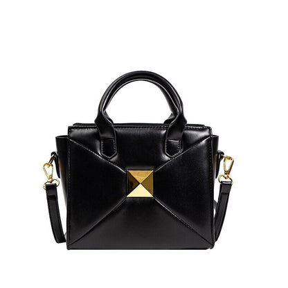 Rivet Shoulder Bag Fashion Handbag Luxury Crossbody Purse Square 19*16*12 CM Red