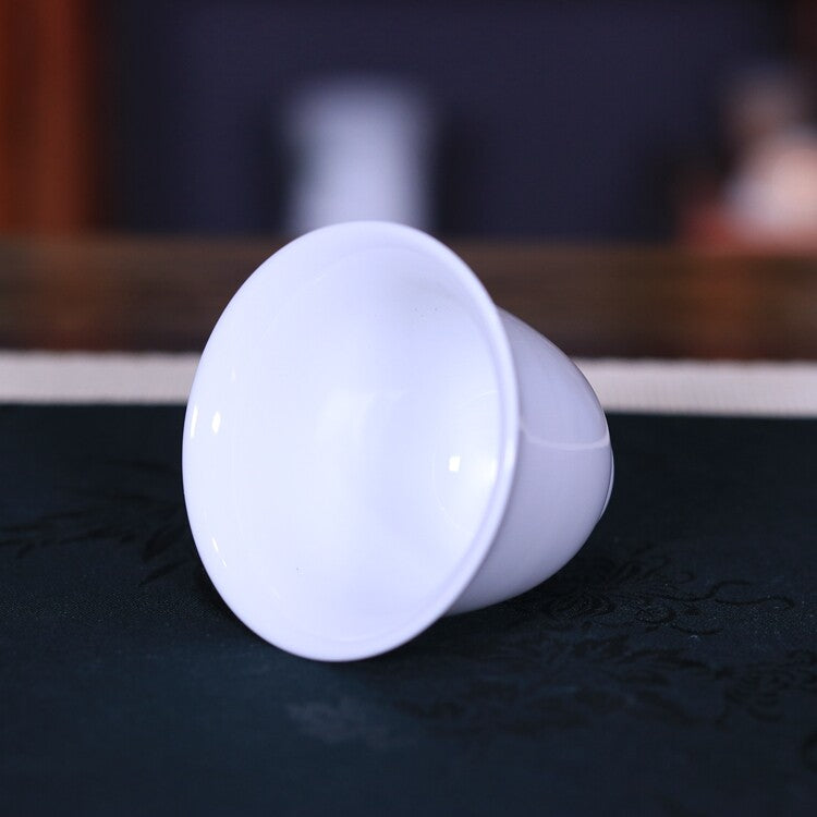 2.5" Collect Chinese White Glaze Porcelain White Glaze 70cc Cup