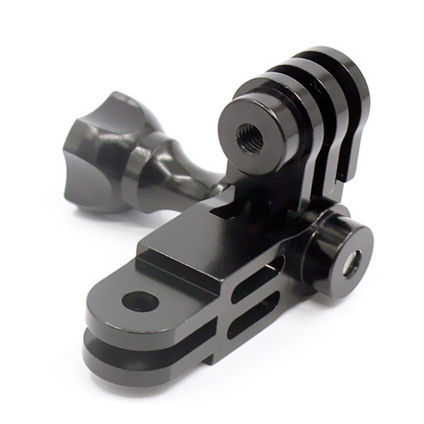 Black 3 Way Adjustable Pivot Arm Alloy Adapter Replacement Parts For Gopro