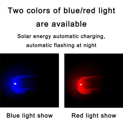 Car Alarm Warning Solar Flash LED Light Fake Security System Anti-theft Signa