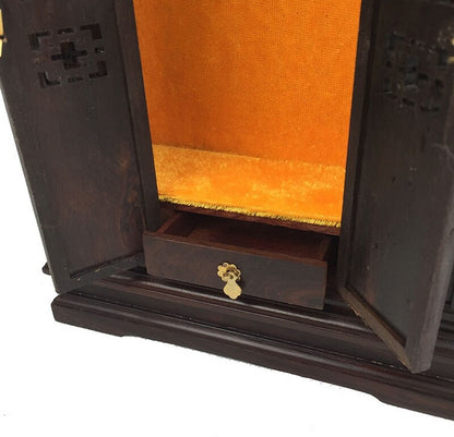 New Portable Wood Guan Yin Buddhist Altar Butsudan Shrine God Zen Praying