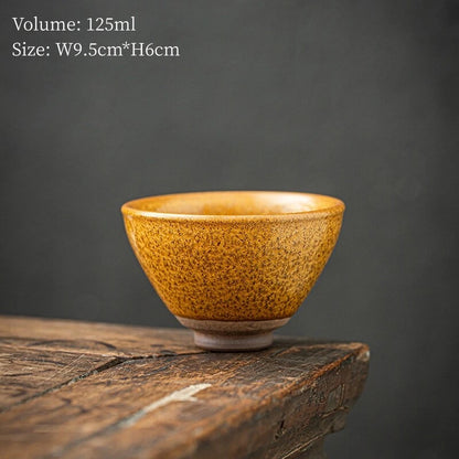 Crude Pottery Tea Cup Ceramic Personal Cup Chinese Kungfu Tea Cup Master Cup New