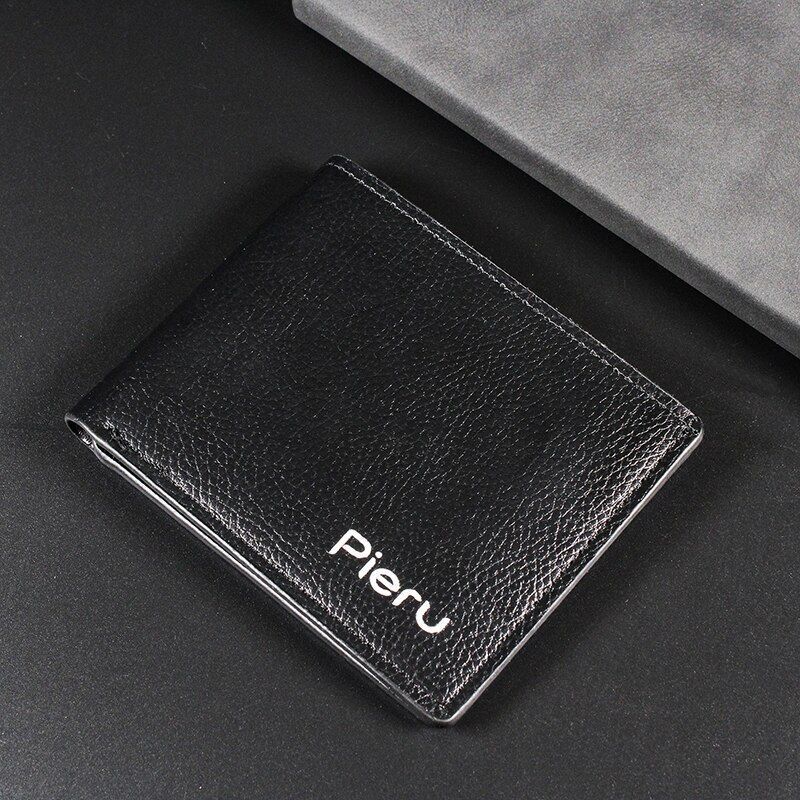 Leather Short Slim Wallet Business Purse Credit Card Holder Wallet Money Bag 1PC