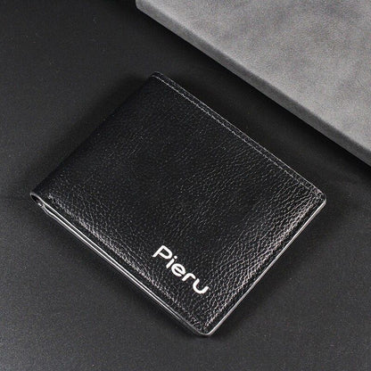 Leather Short Slim Wallet Business Purse Credit Card Holder Wallet Money Bag 1PC