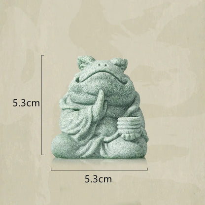 Chinese Stone Tea Pet Ornaments Toad Tea Figurine Sculpture Teaware Accessorie