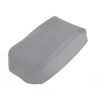 Breathable Center Console Lid Armrest Leather Cover Trim Gray For Toyota 4Runner