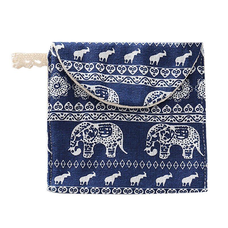Storage Bag Napkin Pouch Cosmetic Bags Organizer Makeup Purse Nylon Black Travel