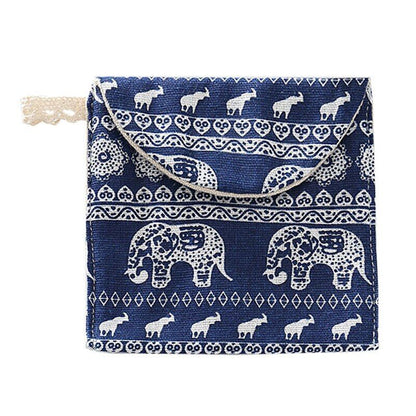 Storage Bag Napkin Pouch Cosmetic Bags Organizer Makeup Purse Nylon Black Travel