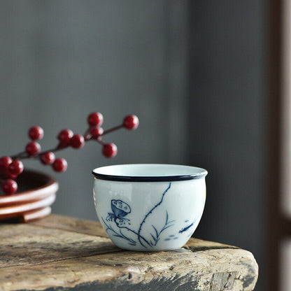 Chinese Blue White Porcelain Tea Cups Ceramic Gongfu Teacup Tea Wine Mug Gift